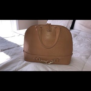 Tan Medium Sized Tote Gold Detail